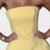 Conjunto Plisado de Dos Piezas Clarita Sin Tirantes