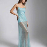 Vestido Maxi Celeste