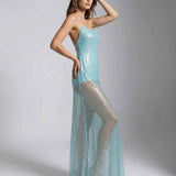 Vestido Maxi Celeste