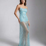 Vestido Maxi Celeste