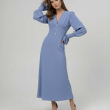 Vestido Midi Celeste
