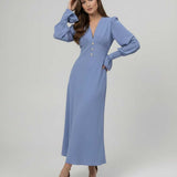 Vestido Midi Celeste