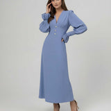 Vestido Midi Celeste