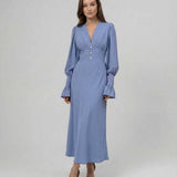 Vestido Midi Celeste