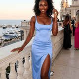 Vestido Midi Celeste