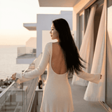 Vestido Mini Celeste Blanco