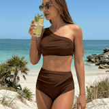 Traje de Baño Marrón de Dos Piezas