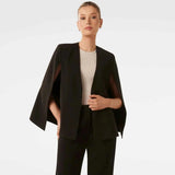 Claire – Elegante blazer capa para damas con corte fluido y abertura en las mangas
