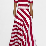 Vestido Maxi Lustra con Corte Fluido y Caída Relajada