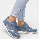 Zapatos Ortopédicos Mujer Plataforma Brillante
