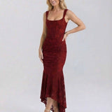 Vestido Maxi Carmesí