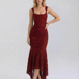 Vestido Maxi Carmesí