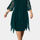 Vestido Yana Talla Grande con Mangas de Encaje