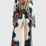 Conjunto Floral de Satén Beatriz al Atardecer