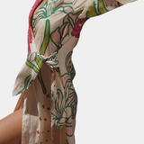 Vestido Envolvente con Estampado Floral Fana y Cintura Ajustable
