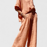 Conjunto Casual de Verano Adesua en Algodón-Lino