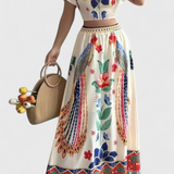 Conjunto Itzel Bohemio con Estampado Étnico
