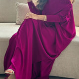 Vestidos Maxis Sólidos de Color con Botones Sueltos H-Line