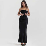 Elegante vestido maxi con corsé
