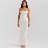 Elegante vestido maxi con corsé