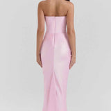 Elegante vestido maxi con corsé