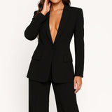 Conjunto de blazer y pantalón para mujer a la moda