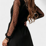 Vestido Mini Elegante Calandra con Escote Sofisticado y Silueta Agradante