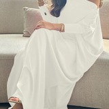 Vestidos Maxis Sólidos de Color con Botones Sueltos H-Line