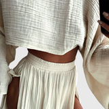 Conjunto Martha de Dos Piezas con Falda de Gran Corte