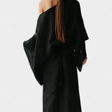 Vestido Kimono de Lino y Algodón Kamilia con Cinturón