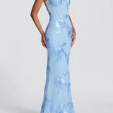Vestido maxi ajustado con encaje