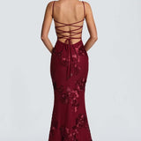 Vestido maxi ajustado con encaje