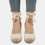 Sandalias Tacón Mujer Encaje