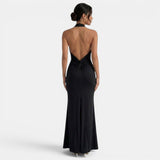 Vestido Largo Halter Elegante Mujer