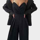 Mono Sexy Romily con Tirantes y Pierna Ancha Elegante