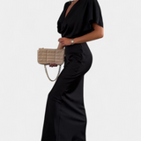 Vestido Emryn Suave con Nudo Cruzado