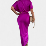 Vestido Emryn Suave con Nudo Cruzado