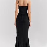 Vestido Maxi Sin Mangas con Volantes Roxanne