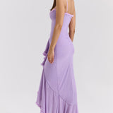 Vestido Maxi Sin Mangas con Volantes Roxanne