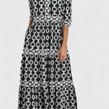 Vestido Midi Casilda con Estampado de Cadenas