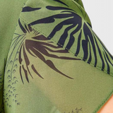Vestido Midi de Chiffon Verde Lupita con Corte A-Line
