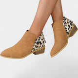 Botas Ortopédicas Janicee con Estampado de Leopardo