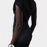 Vestido Mini Asimétrico Velia con Draping