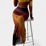 Vestido Midi Ajustado Galene con Capa