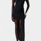 Vestido Mini Asimétrico Velia con Draping