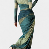Vestido Midi Ajustado Galene con Capa