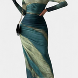Vestido Midi Ajustado Galene con Capa