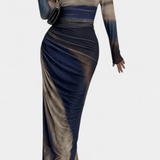 Vestido Midi Ajustado Galene con Capa