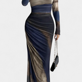 Vestido Midi Ajustado Galene con Capa