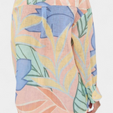 Conjunto Lumina Tropical con Camisa Holgada y Pantalones Cortos de Cintura Alta